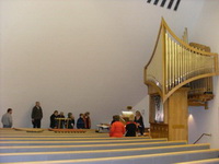 Orgelið í Blönduóskirkju. Mynd frá 2009