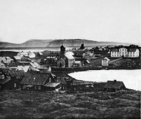 Reykjavík árið 1860. Ljósm: https://commons.wikimedia.org