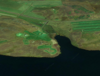 Jörðin Smyrlaberg á Ásum. Mynd: Skjáskot af Google Earth.
